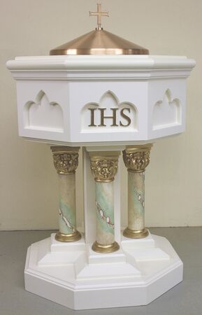 Baptismal Font with Onyx Columns