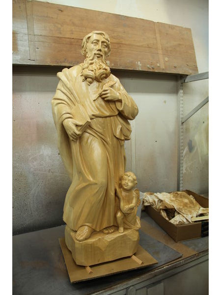 Wooden Evangelist Statue