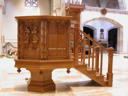 Restored Millwork Raised Pulpit