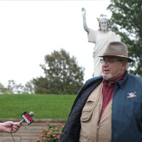 Sir Michael Berlinger Vandalized Statue Interview