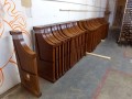 unity temple pew refinishing