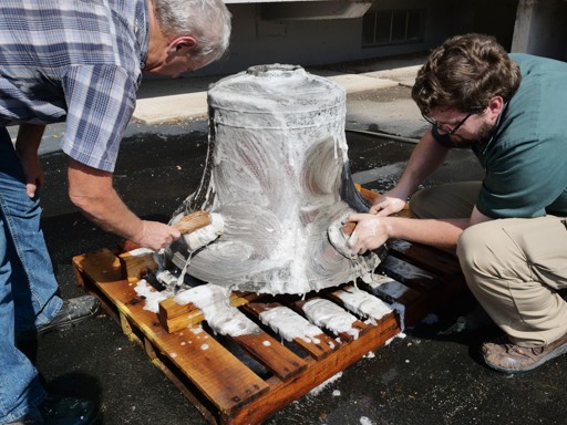 chemical cleaning on a nickle bell